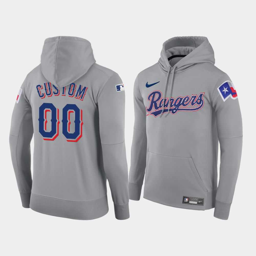Men Texas Rangers 00 Custom gray road hoodie 2021 MLB Nike Jerseys Men Texas Rangers 00 Custom gray road hoodie 2021 MLB Nike Jerseys